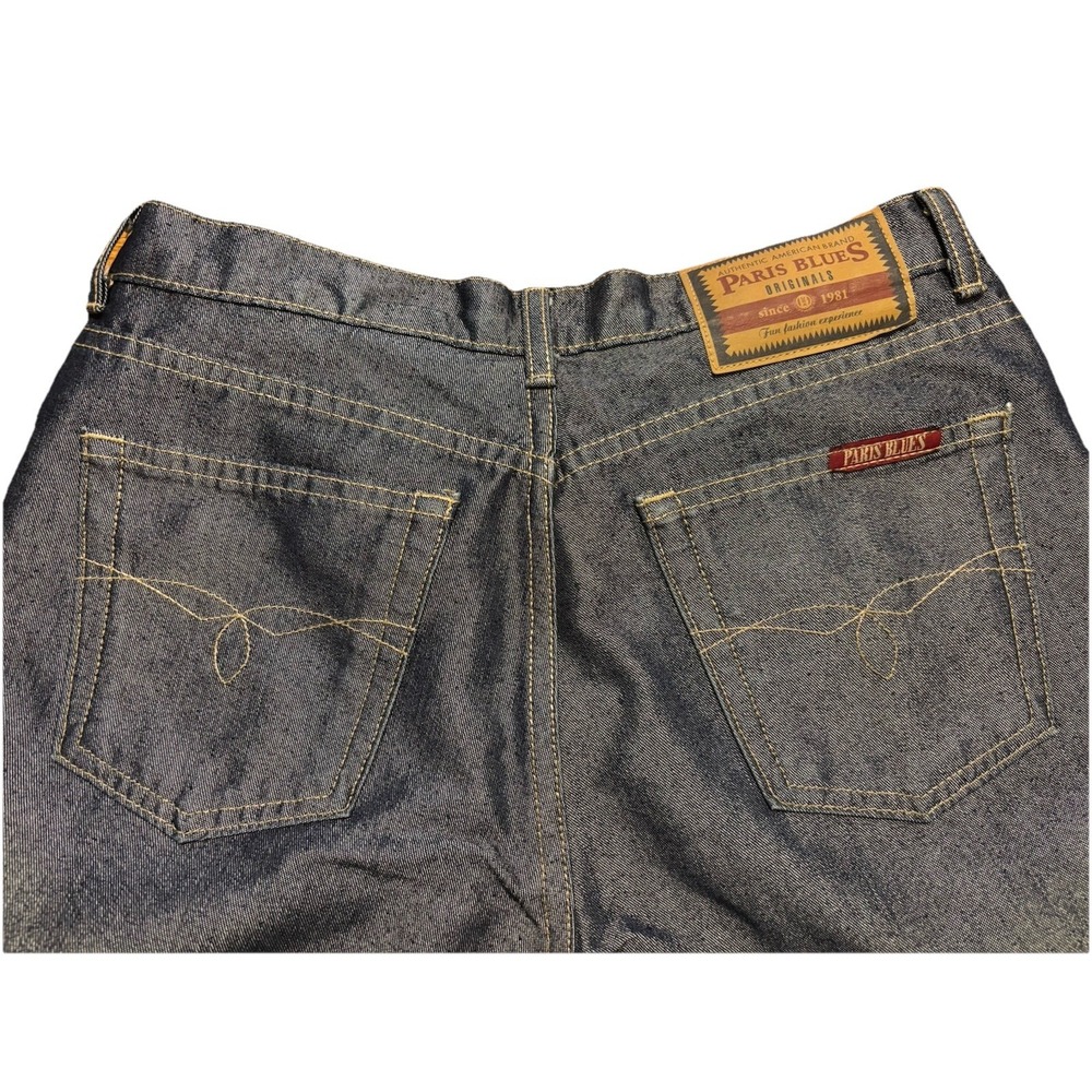 Paris Blues Vintage Women's Size 7 Metallic Sheen Bootcut Denim Pants Real Y2K - Picture 5 of 10